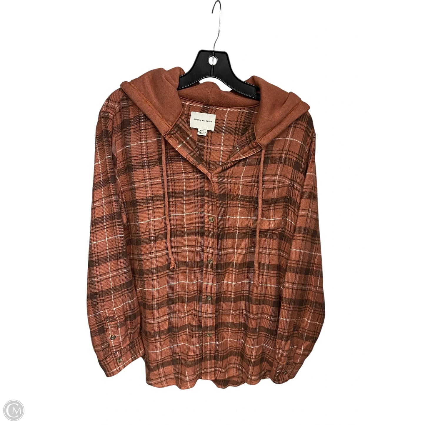 Top Long Sleeve By American Eagle In Orange, Size: M