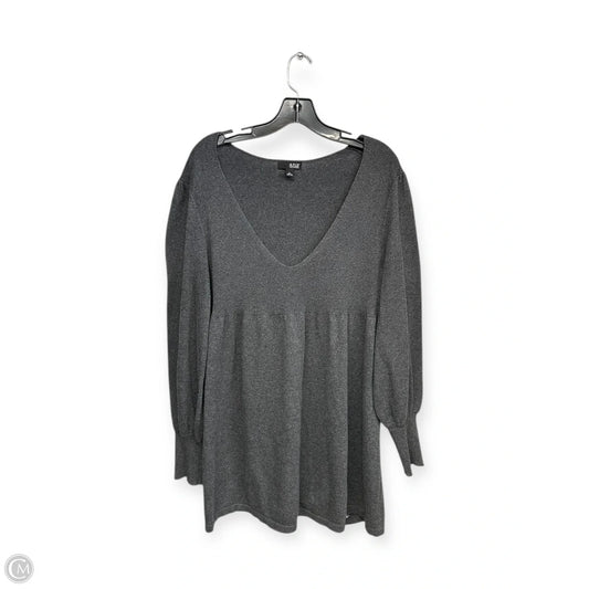Tunic Long Sleeve By Ana In Grey, Size: Xl