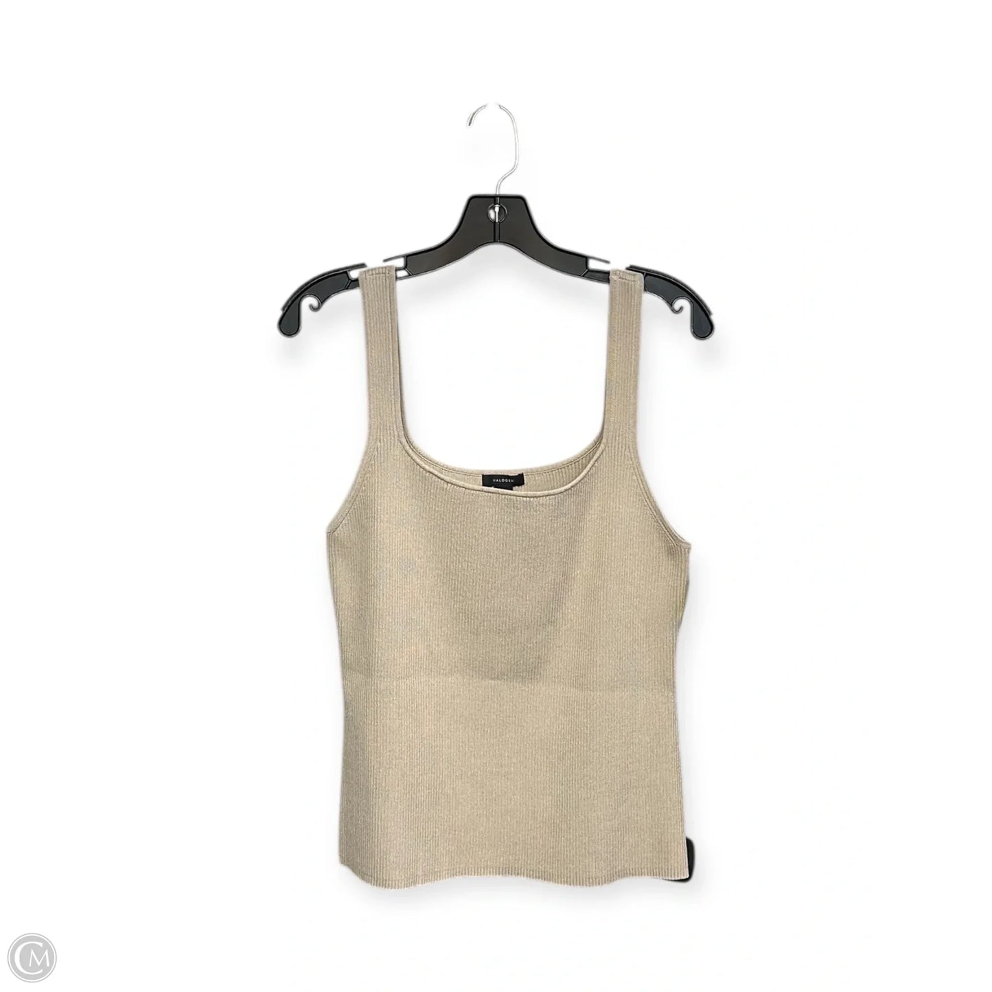Top Sleeveless By Halogen In Tan, Size: L