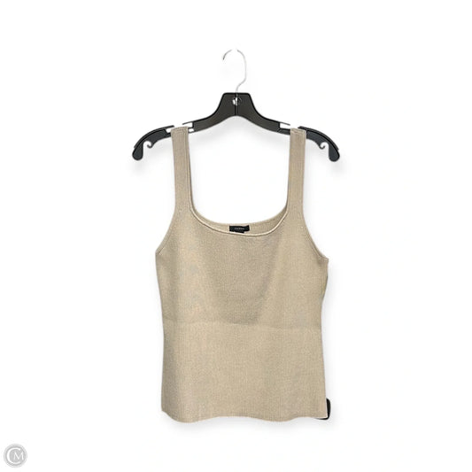 Top Sleeveless By Halogen In Tan, Size: L