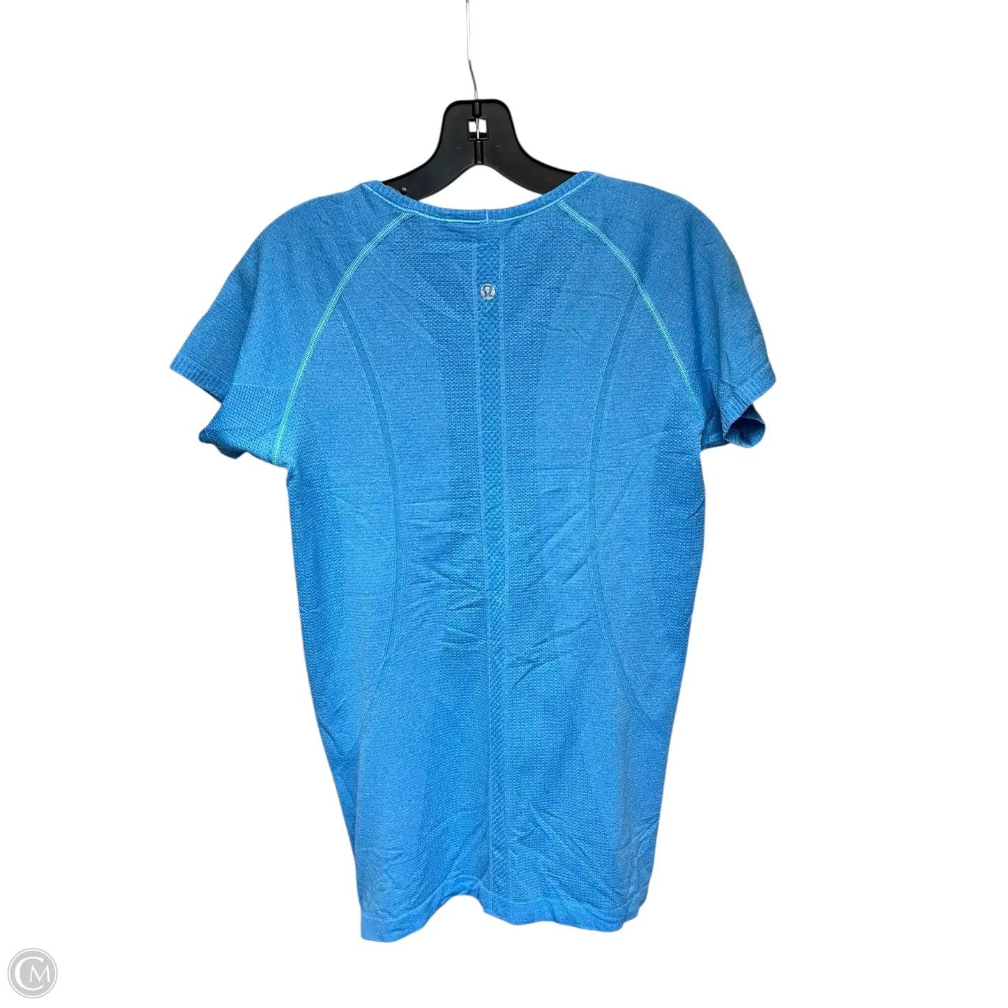 Athletic Top Short Sleeve By Lululemon In Blue, Size: 8
