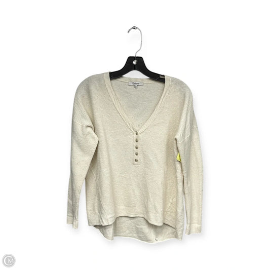 Top Long Sleeve By Madewell In Cream, Size: Xs