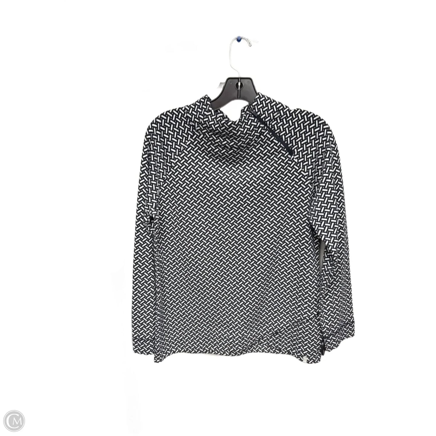 Top Long Sleeve By Talbots In Blue & White, Size: S