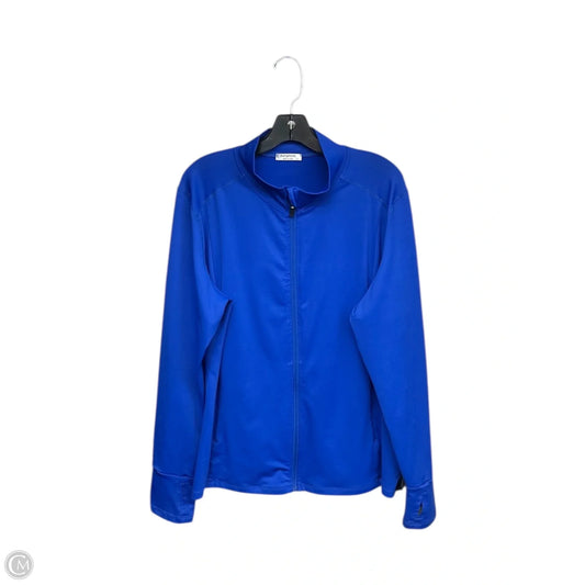 Athletic Jacket By Clothes Mentor In Blue, Size: Xxl