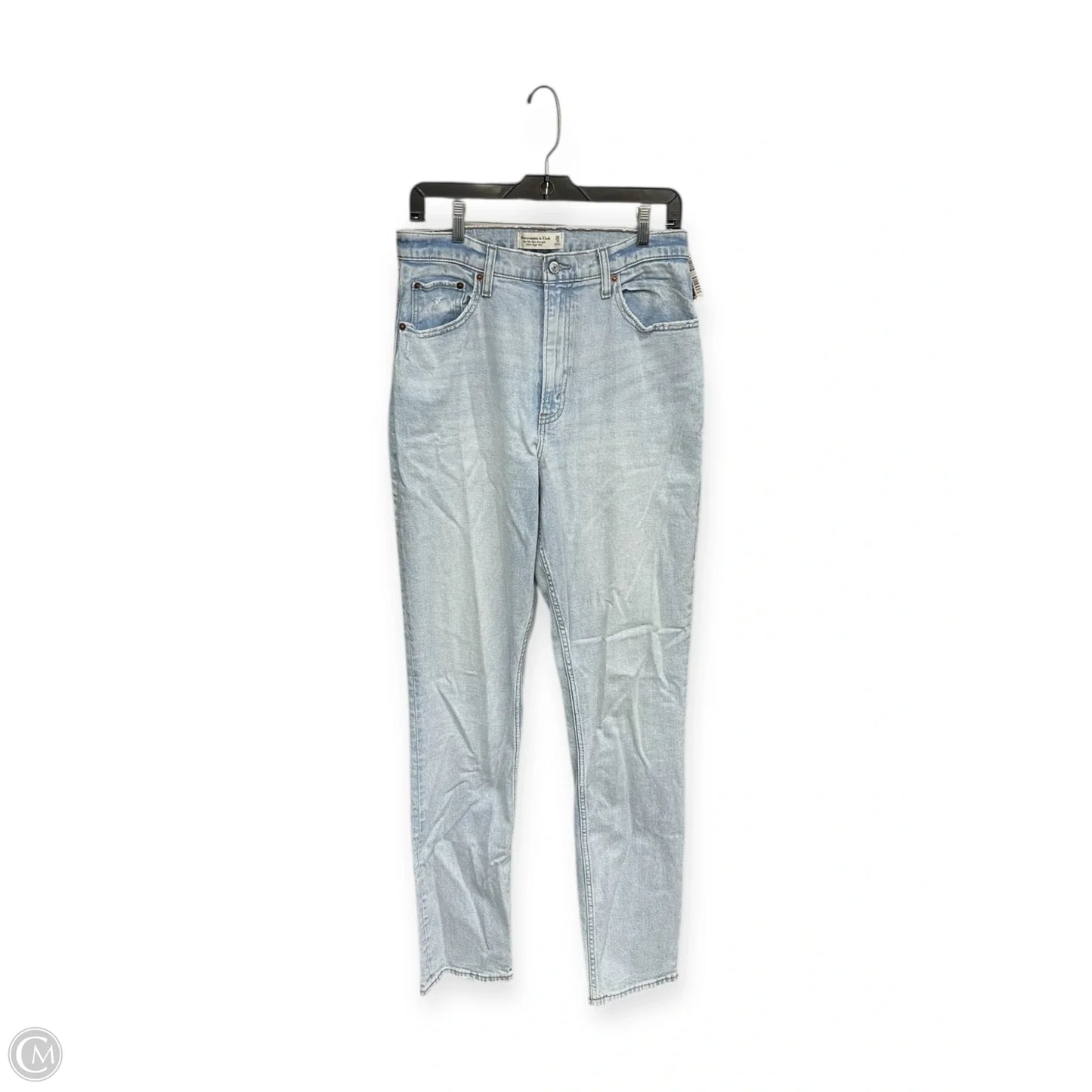 Jeans Straight By Abercrombie And Fitch In Blue Denim, Size: 10l
