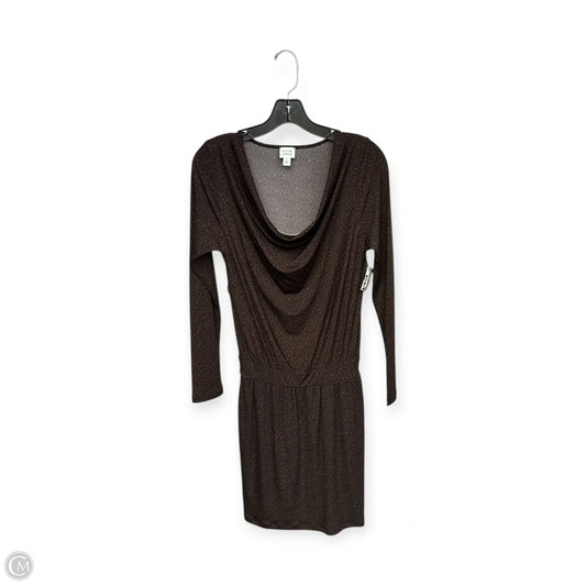 Dress Casual Short By Peyton Jensen In Black & Orange, Size: S