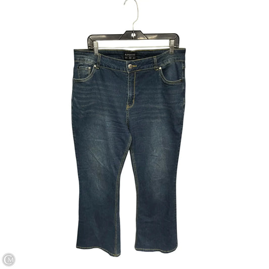 Jeans Boot Cut By Bloomchic In Blue Denim, Size: 16