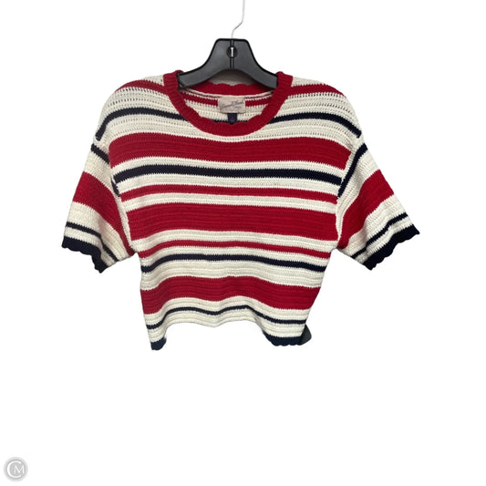 Top Short Sleeve By Universal Thread In Cream & Red, Size: S