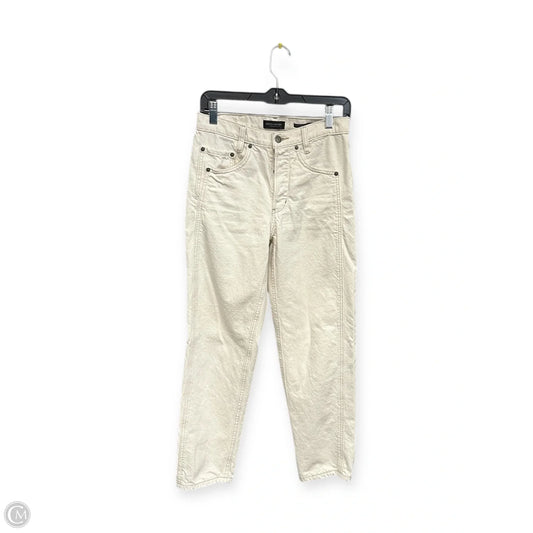Jeans Straight By Banana Republic In Cream, Size: 0