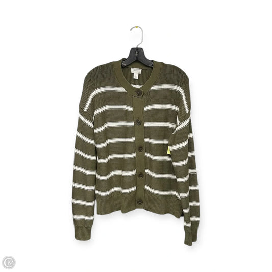 Cardigan By Caslon In Green & White, Size: L