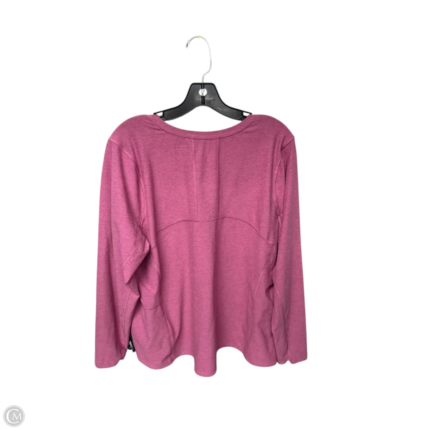 Athletic Top Long Sleeve Crewneck By Duluth Trading In Pink, Size: 2x