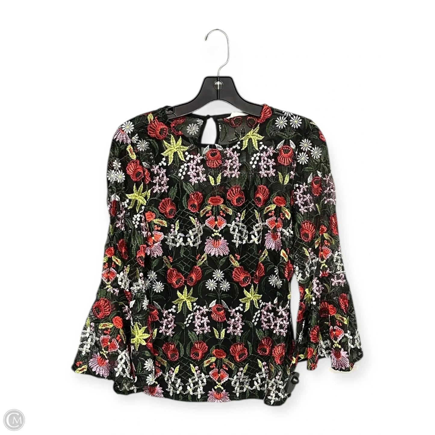 Top Long Sleeve By Adiva In Floral Print, Size: S