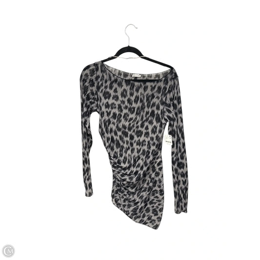Top Long Sleeve By Free People In Black & Grey, Size: L