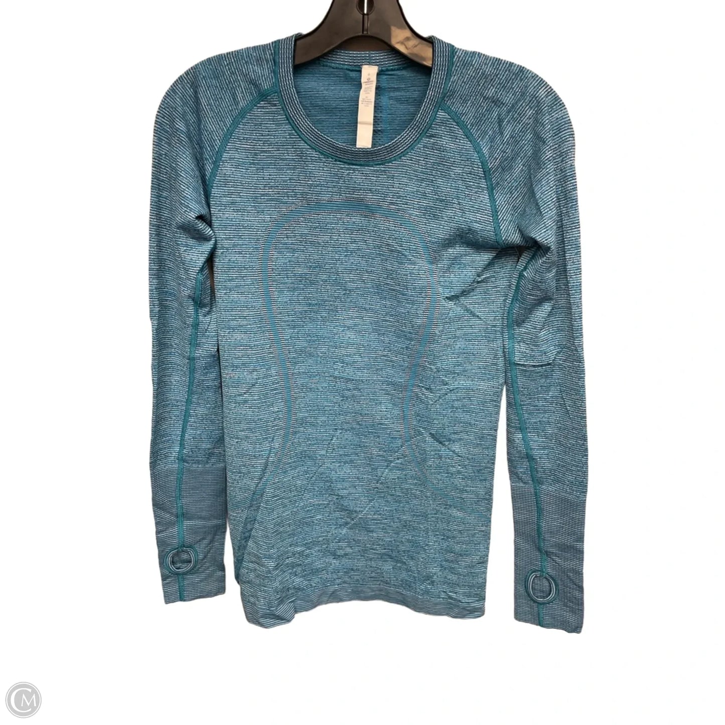 Athletic Top Long Sleeve Crewneck By Lululemon In Teal, Size: 6