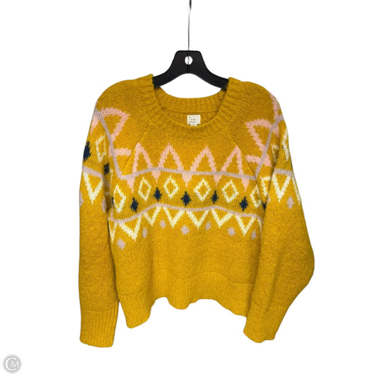 Sweater By A New Day In Yellow, Size: L