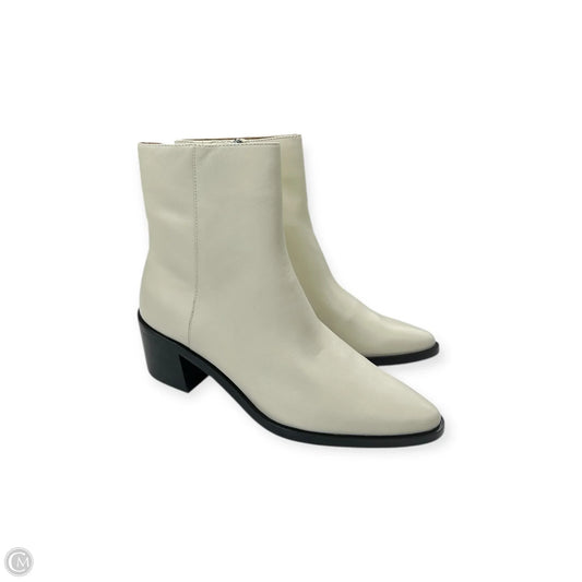Boots Ankle Heels By Madewell In Ivory, Size: 9.5