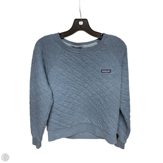 Athletic Sweatshirt Crewneck By Patagonia In Blue, Size: M