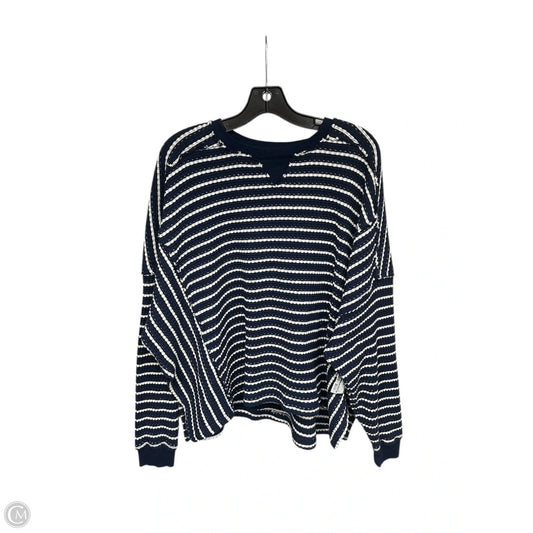 Sweater By American Eagle In Blue & White, Size: S