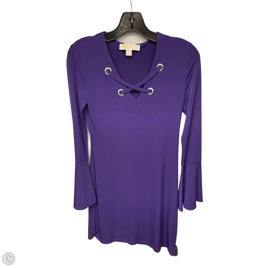 Dress Casual Midi By Michael By Michael Kors In Purple, Size: Xs