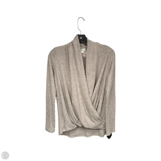 Top Long Sleeve By Anthropologie In Brown, Size: Xs