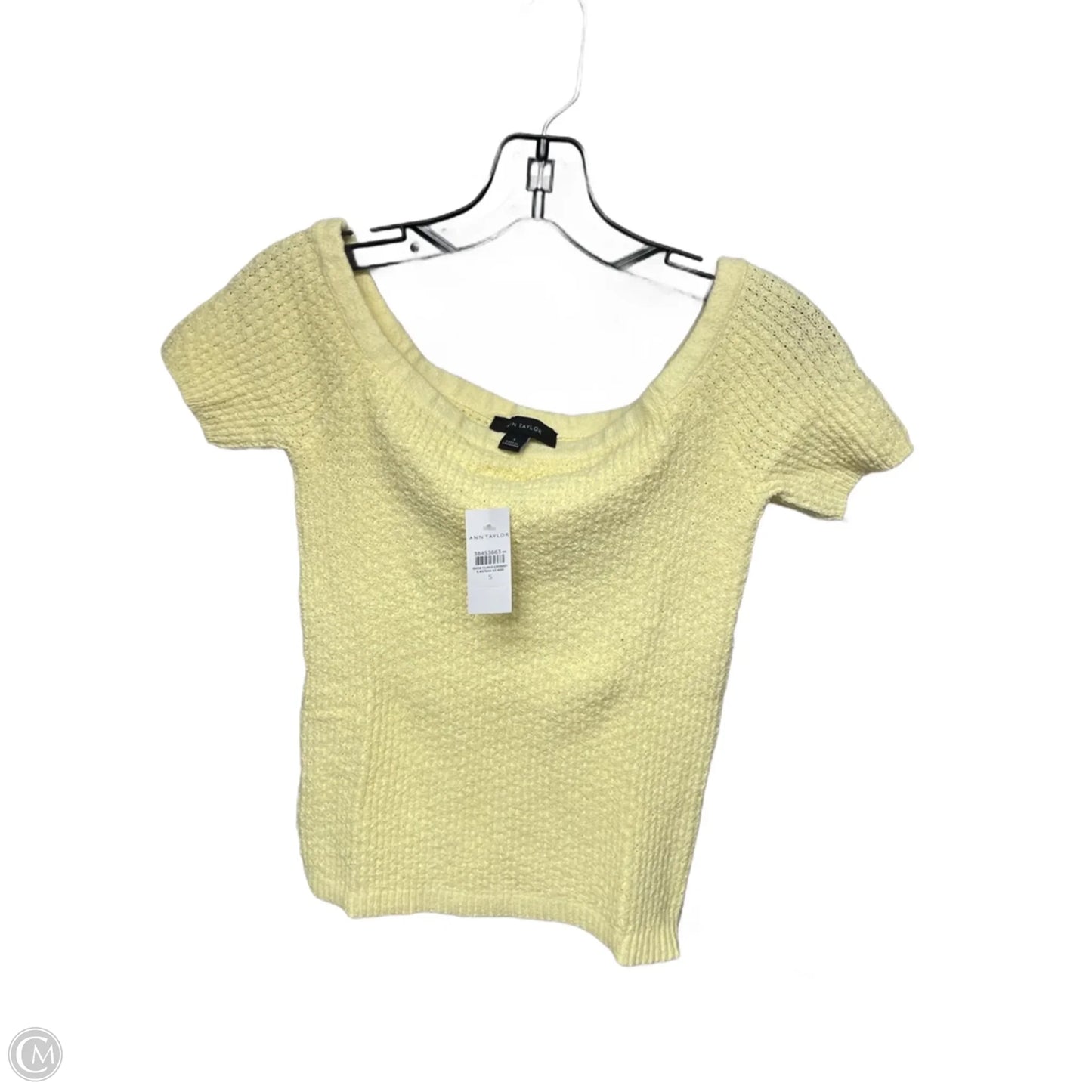 Top Short Sleeve By Ann Taylor In Yellow, Size: S