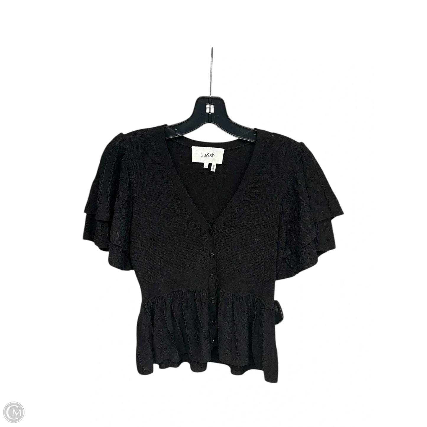 Top Short Sleeve By Clothes Mentor In Black, Size: S