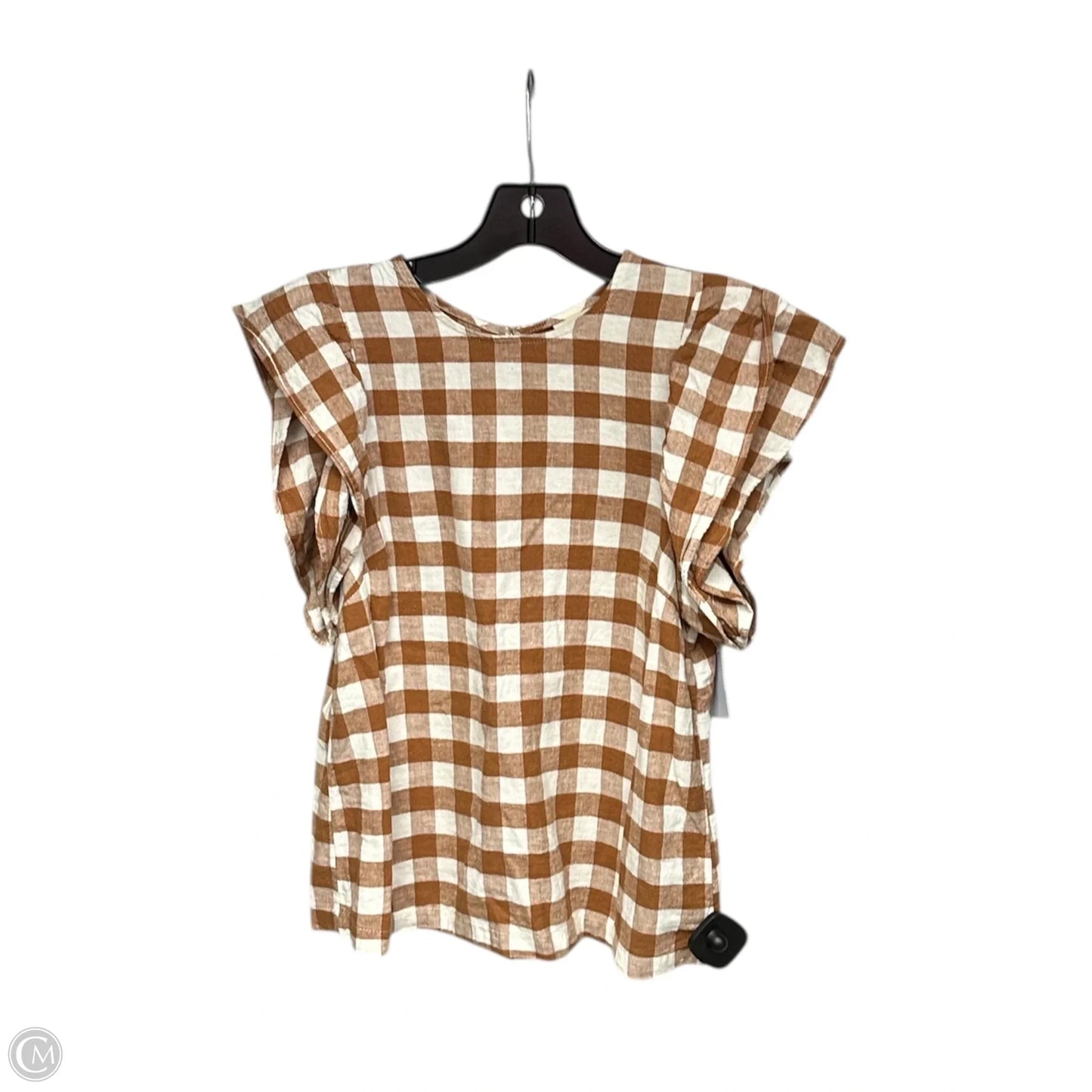 Top Short Sleeve By A New Day In Orange & White, Size: Xs