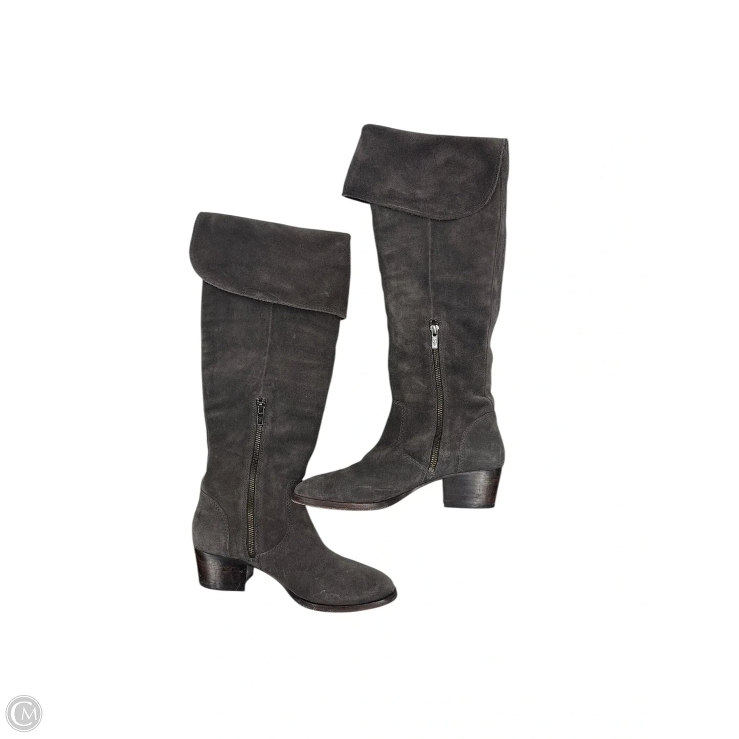 Boots Designer By Frye In Grey, Size: 7