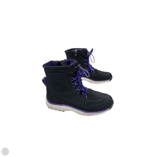 Boots Snow By Clothes Mentor In Black & Purple, Size: 7