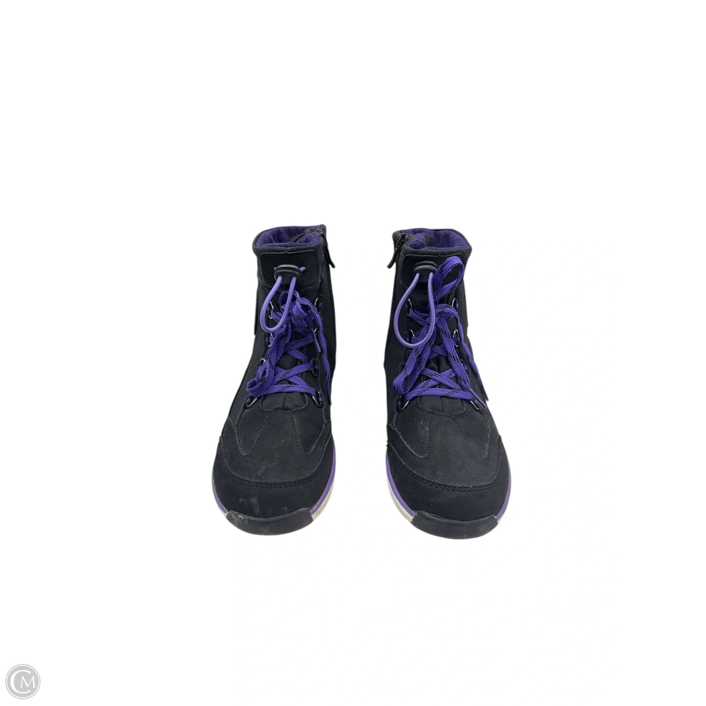 Boots Snow By Clothes Mentor In Black & Purple, Size: 7