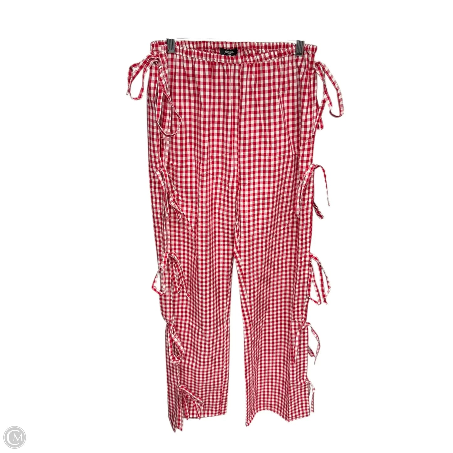 Pants Set 2pc By Nasty Gal In Red & White, Size: S