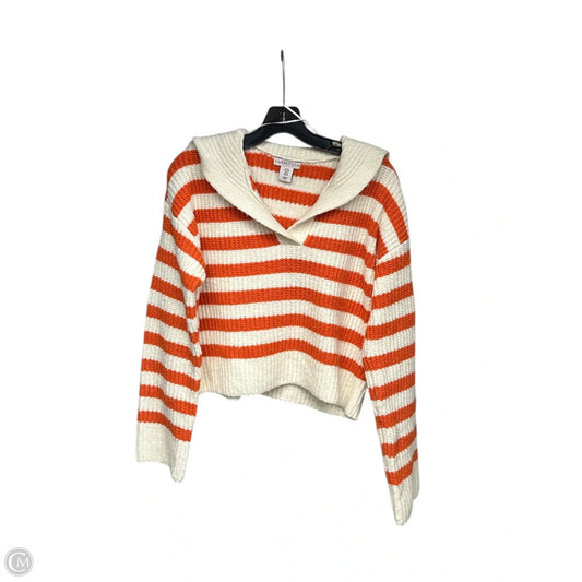 Sweater By Sincerely Jules In Cream & Orange, Size: M