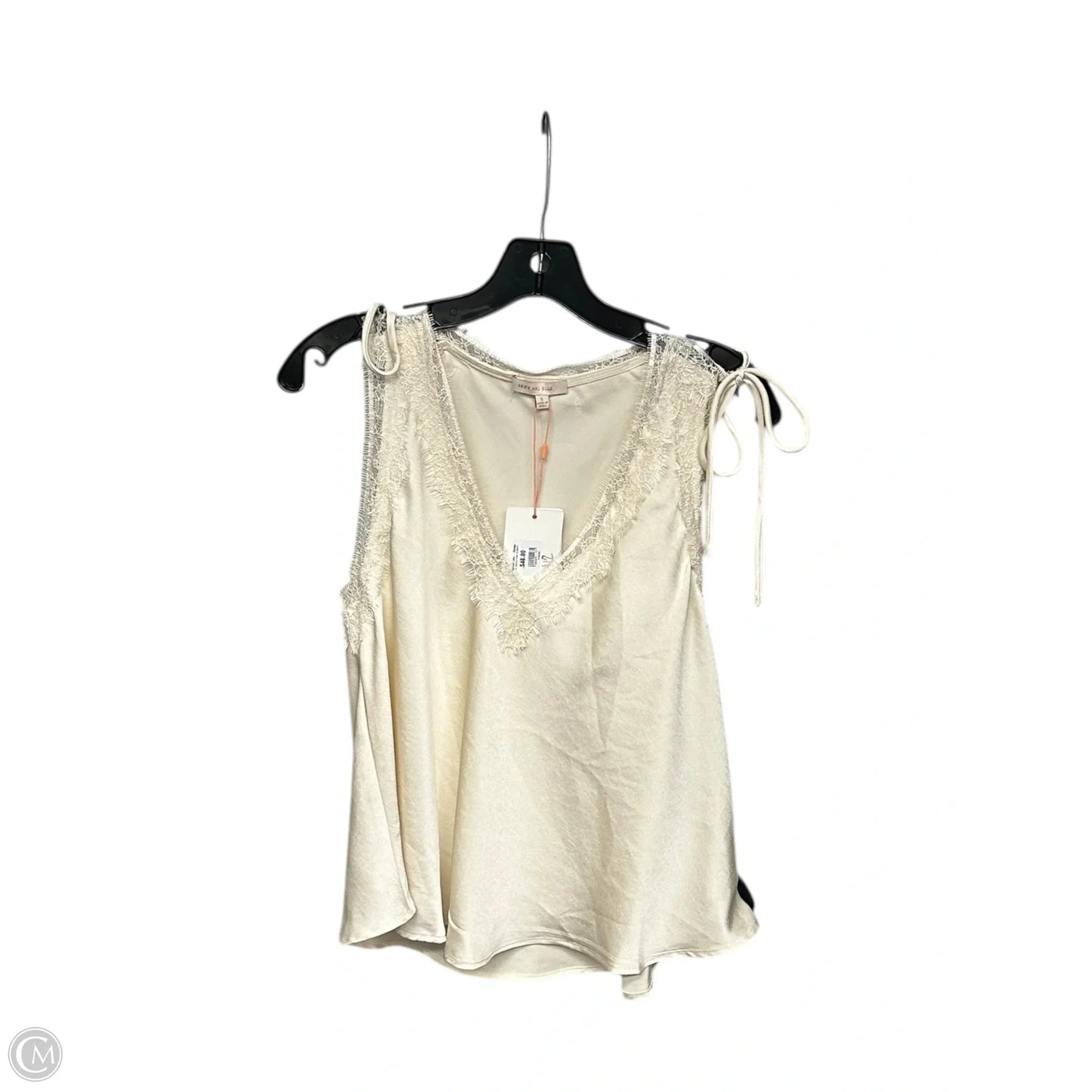 Top Sleeveless By Skies Are Blue In Cream, Size: S