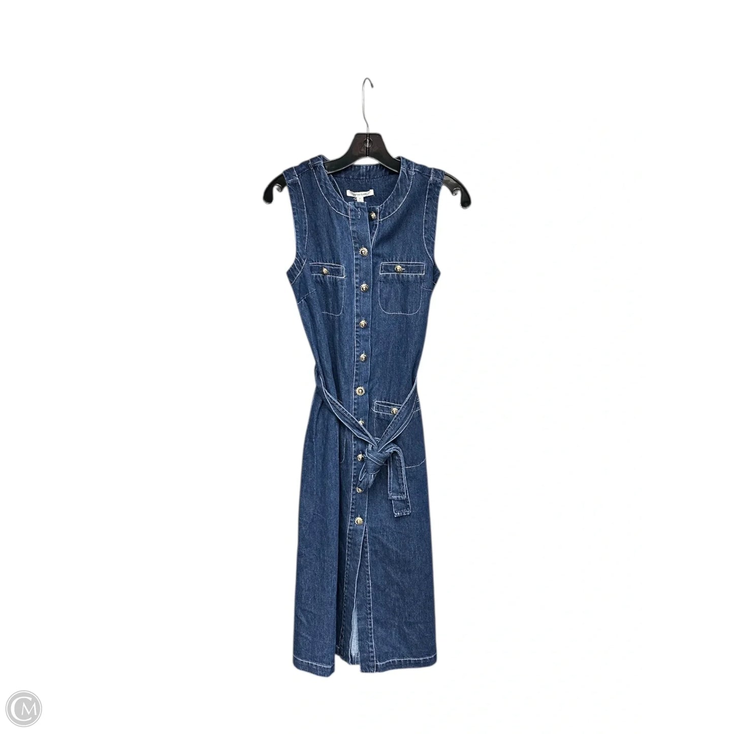 Dress Casual Midi By Clothes Mentor In Blue Denim, Size: Xs