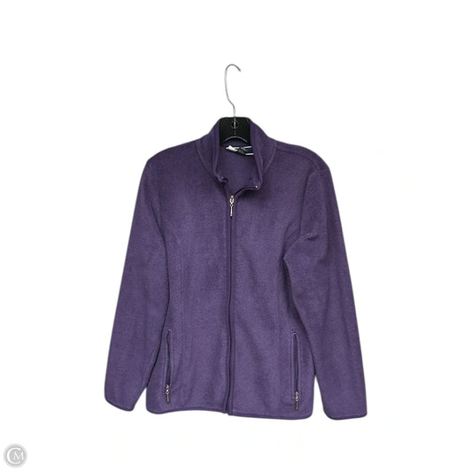 Jacket Faux Fur & Sherpa By Karen Scott In Purple, Size: M
