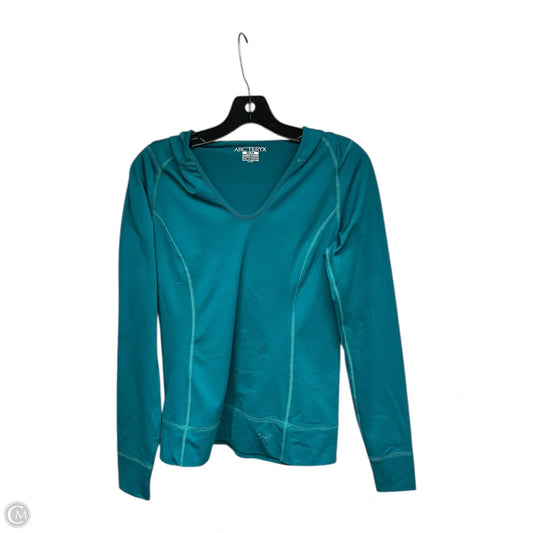 Athletic Top Long Sleeve Hoodie By Arctaryx In Teal, Size: M