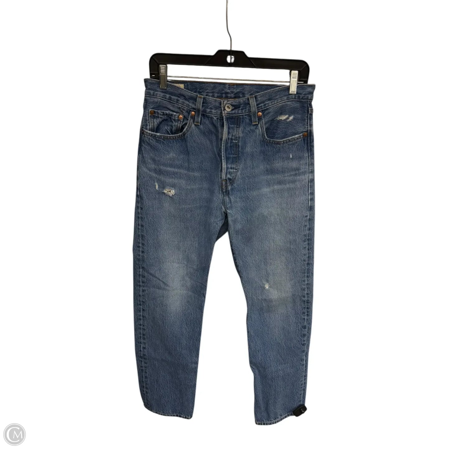 Jeans Straight By Levis In Blue Denim, Size: 6
