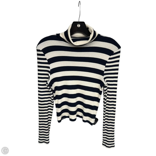 Top Long Sleeve By Madewell In Striped Pattern, Size: M