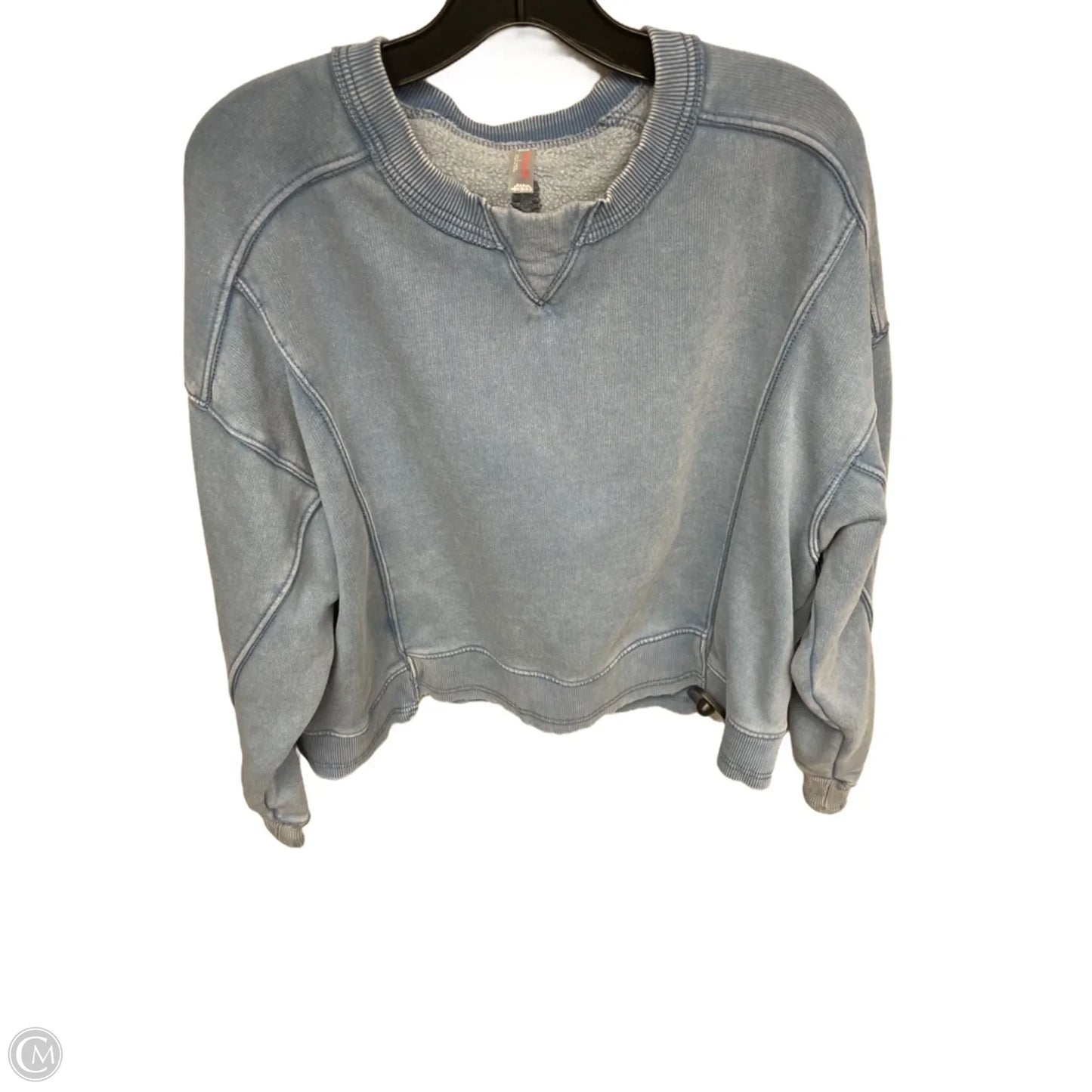Athletic Sweatshirt Crewneck By Free People In Blue, Size: L