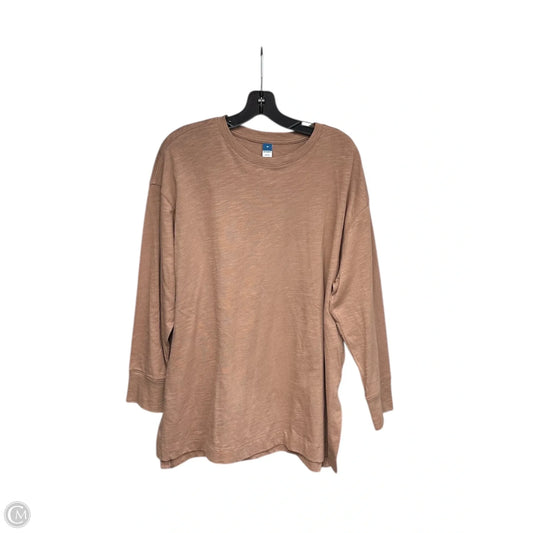 Top Long Sleeve Basic By Old Navy In Brown, Size: M