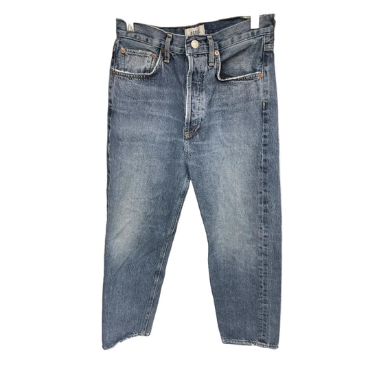 Jeans Straight By Agolde In Blue Denim, Size: 0
