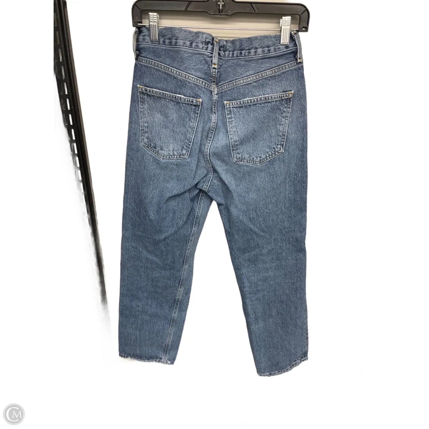 Jeans Straight By Agolde In Blue Denim, Size: 0