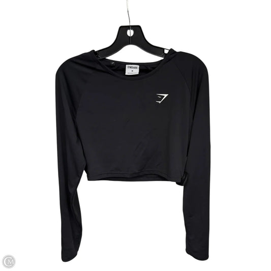 Athletic Top Long Sleeve Crewneck By Gym Shark In Black, Size: M