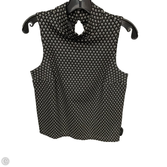 Top Sleeveless By Banana Republic In Black & Cream, Size: S