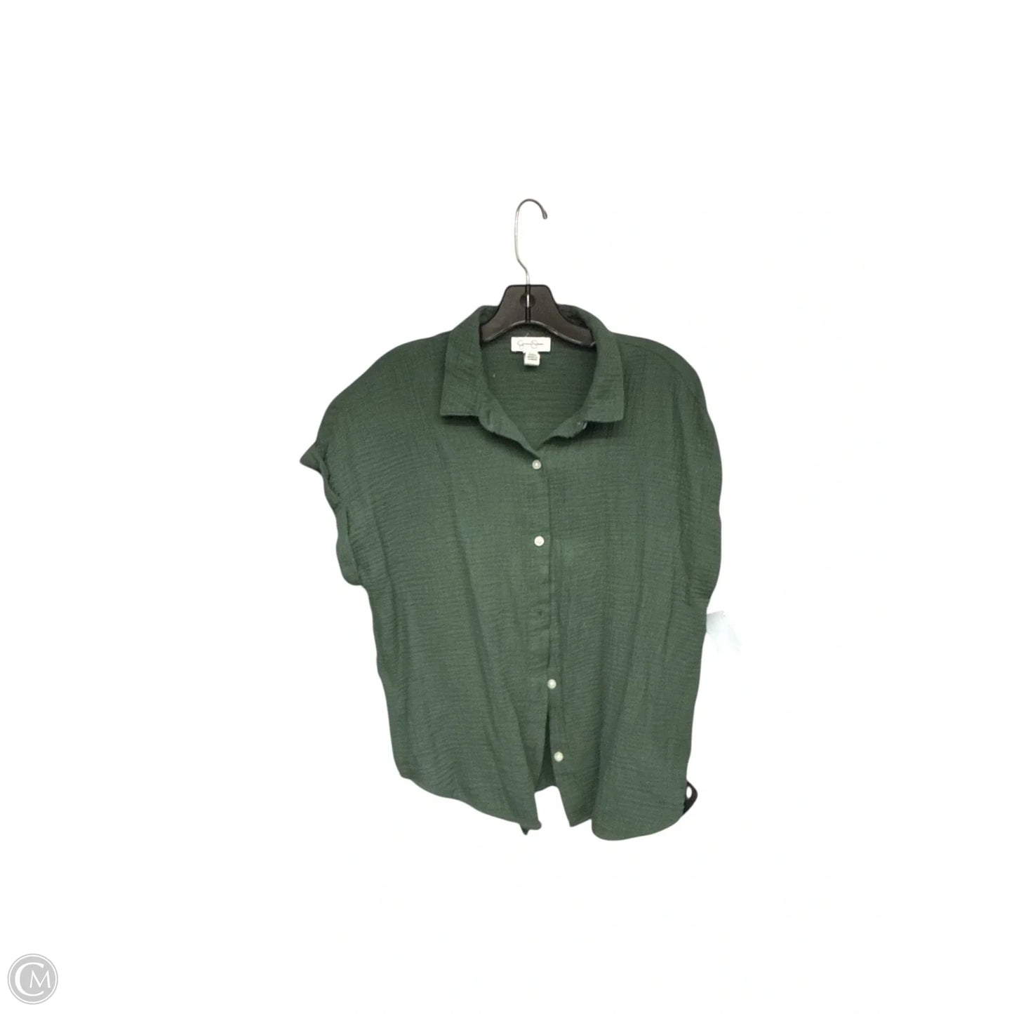 Top Short Sleeve By Jessica Simpson In Green, Size: L