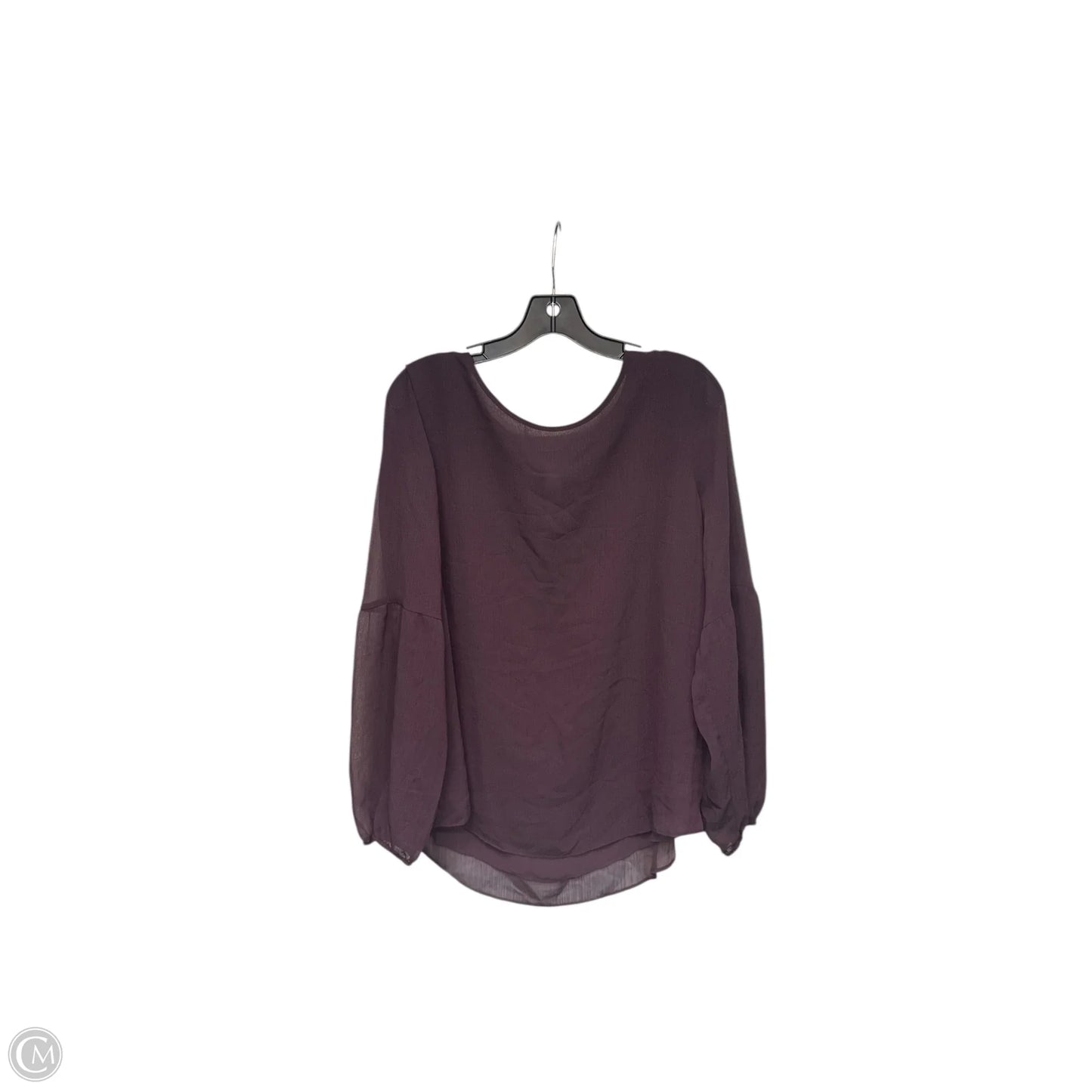 Top Long Sleeve By Apt 9 In Purple, Size: Xl
