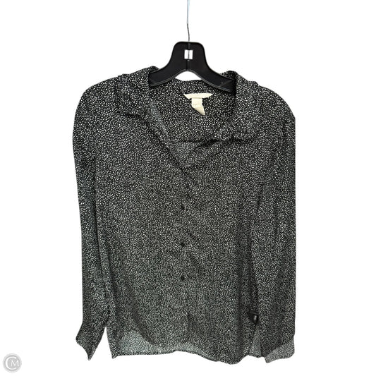 Top Long Sleeve By H&m In Black & White, Size: 6