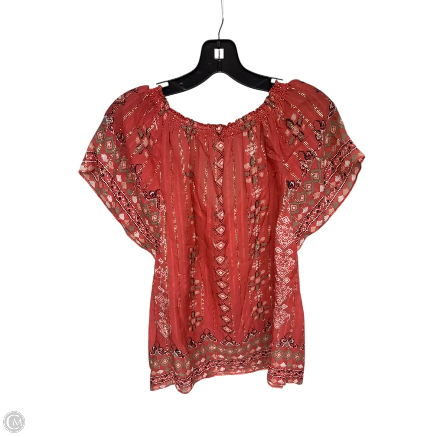 Top Short Sleeve By Joie In Coral, Size: L