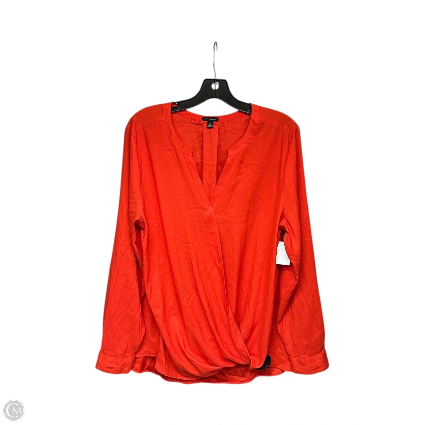 Top Long Sleeve By Ann Taylor In Orange, Size: Xl