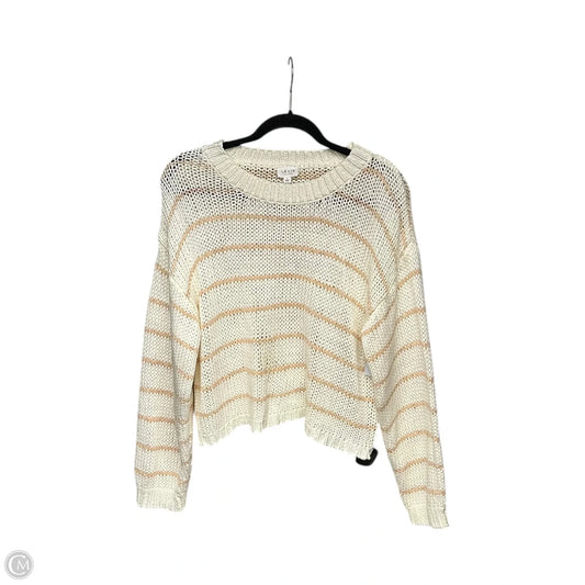 Sweater By Le Lis In Cream & Orange, Size: L
